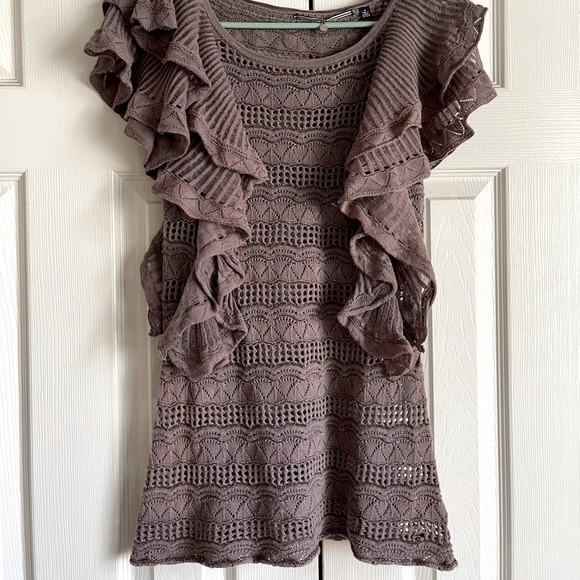 Knitted & Knotted fancy hobo crochet tank top - Picture 1 of 4